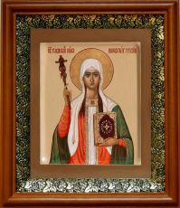 Икона Нина в киоте с басмой Виноградная Лоза (UV-печать)(30692)
