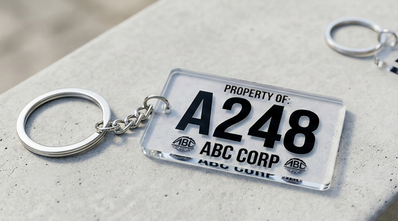 Брелок для ключей с номером (бирка) на заказ