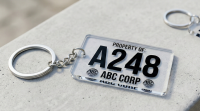 Брелок для ключей с номером (бирка) на заказ