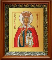 Икона Ольга в киоте с басмой Виноградная Лоза (UV-печать)(30705)