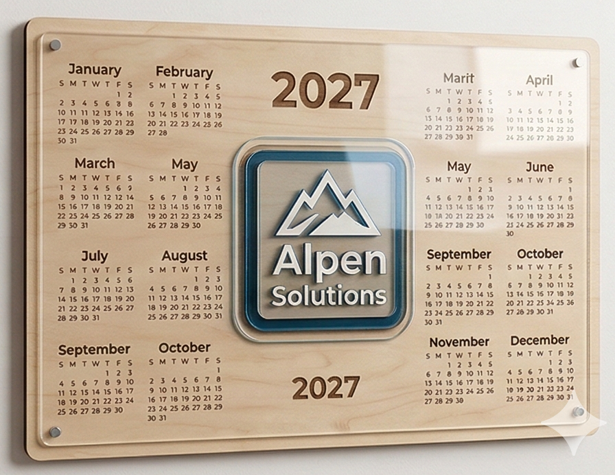 Календарь настенный плакат A2 с логотипом на заказ