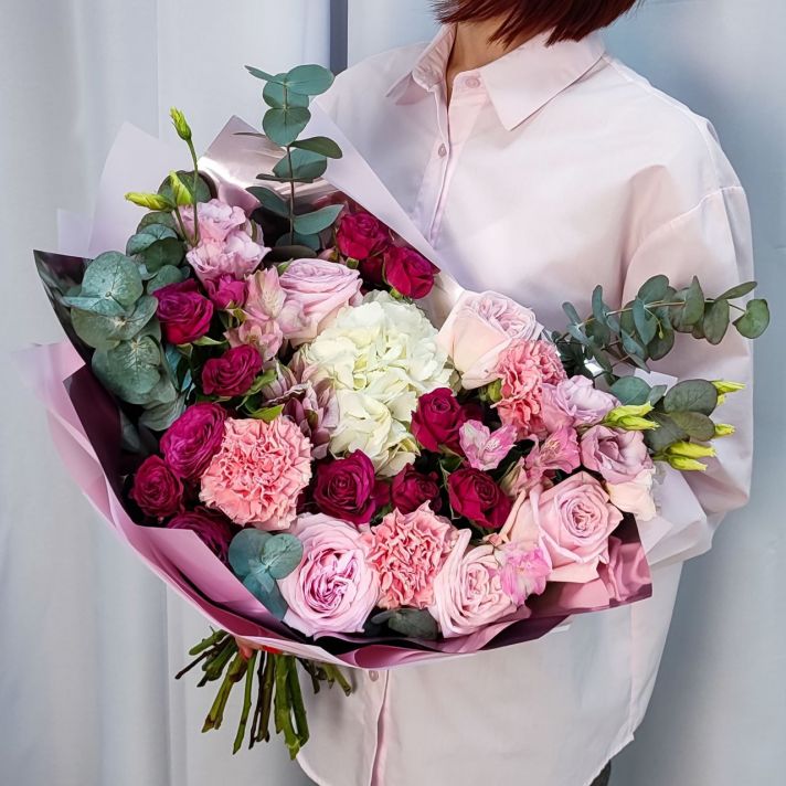 Букет "Розовый вечер"