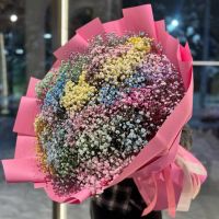 Букет "Радужное облако"/гипсофила