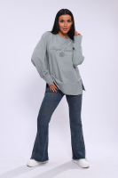 Лонгслив женский ЛЖ-013 [серый меланж]