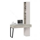 Стол письменный (366/580) со шкафом комбинированным (настольным) «Порто» - СМ-393.15.012 Кашемир матовый, Баттл Рок, Кашемир сатин