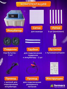 Инкубатор на 12 куриных яиц, с резервным питанием, автоматическим переворотом