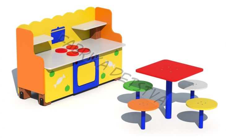 Уличный комплект "Кухня и столик"