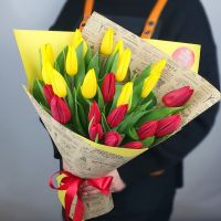 Тюльпан 25 шт (красный+желтый)