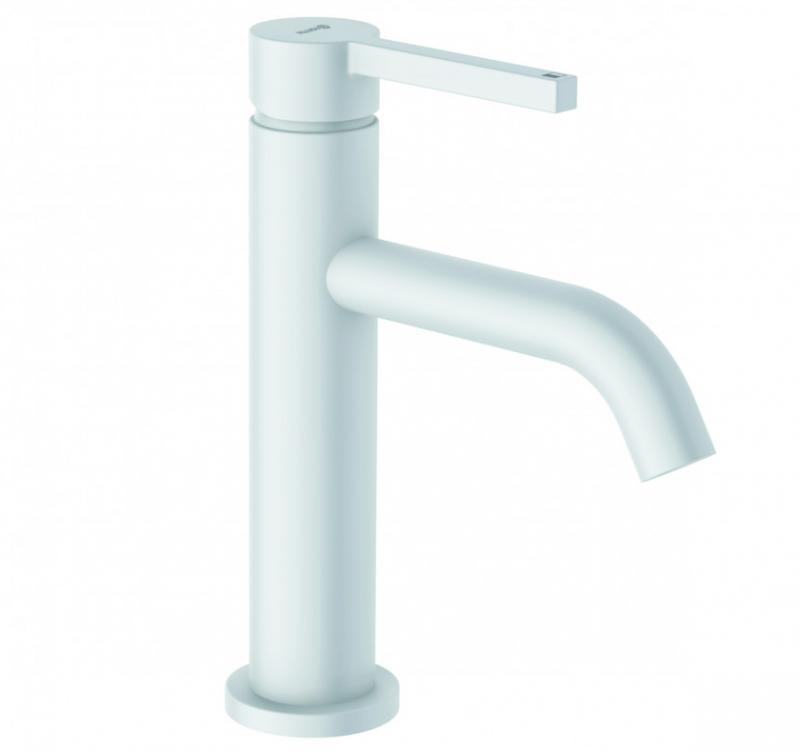 Смеситель для раковины Kludi Nova Fonte Pura с донным клапаном, белый матовый 202885315