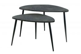 Стол журнал. САВАННА (2шт) (1 - 755*560*465мм, 2 - 580*450*395мм)  Каспий темный