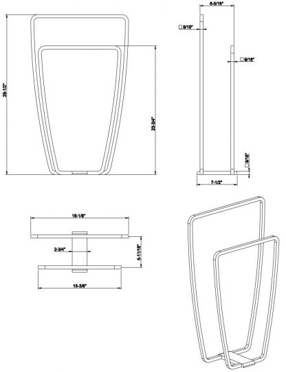 Gessi Mimi Полотенцедержатель 33341 схема 3