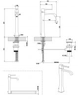 Gessi Mimi смеситель для раковины 11990 схема 3 Gessi Mimi смеситель для раковины 11990 схема 3