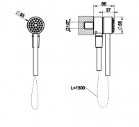Душевой гарнитур Gessi Hi-Fi 63199 схема 2