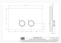Панель смыва Gessi Incastri 75611 Geberit Sigma 12 24,5x15,5 см схема 2