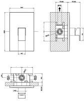 Смеситель Gessi Rettangolo для душа 44602 схема 2