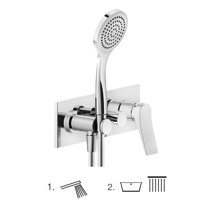 Смеситель для ванны c душем Gessi Rilievo 59140