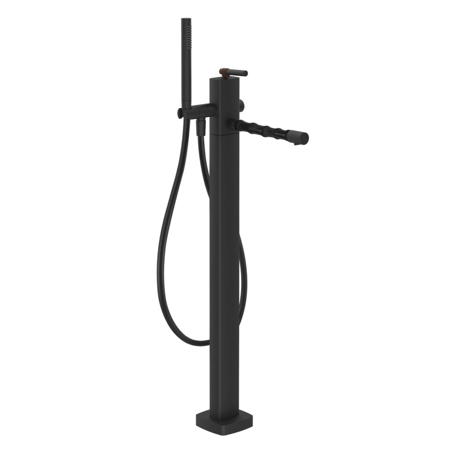 Смеситель для ванны Gessi Jacqueline 77028 напольный однорычажный с ручным душем ФОТО