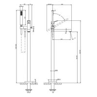 Смеситель для ванны Gessi Rettangolo K 53129 схема 4
