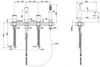 Смеситель для ванны и душа Gessi Rettangolo T 20337 схема 2