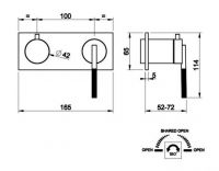 Смеситель для ванны/душа Gessi Ingranaggio 63579 схема 2