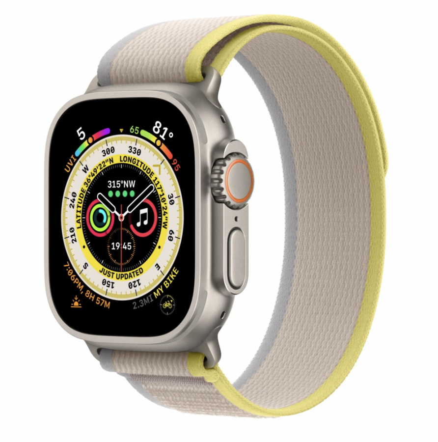 Часы Apple Watch Ultra 2 GPS + Cellular 49mm Natural  Titanium Case with Yellow/Beige Trail Loop (M/L)