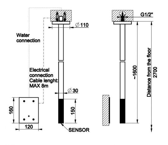 Смеситель для раковины Gessi Inciso 58024 схема 2