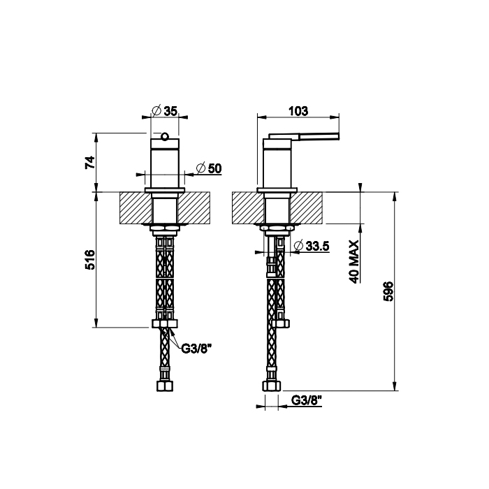 Смеситель для раковины Gessi Ingranaggio 63600 ФОТО