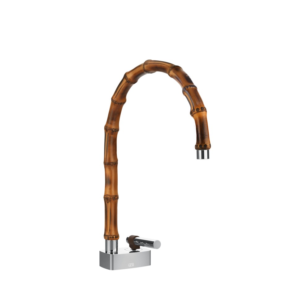 Смеситель для раковины Gessi Jacqueline 77019 со средним поворотным изливом с металлическим вентилем ФОТО