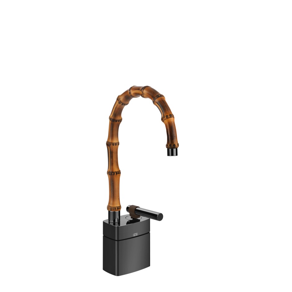 Смеситель для раковины Gessi Jacqueline 77027 средний с низким поворотным изливом и металлическим вентилем ФОТО