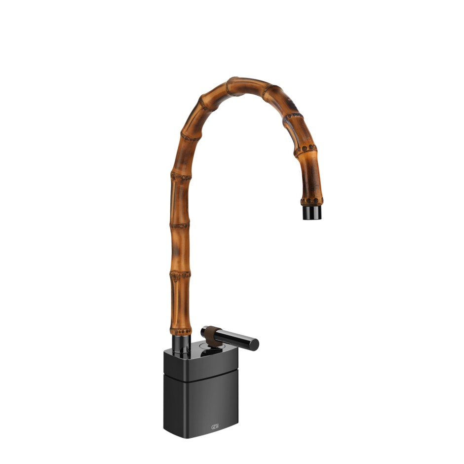 Смеситель для раковины Gessi Jacqueline 77029 средний со средним поворотным изливом и металлическим вентилем ФОТО