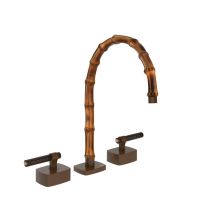 Смеситель для раковины Gessi Jacqueline 77215 со средним изливом и Г-образным вентилем под дерево схема 8