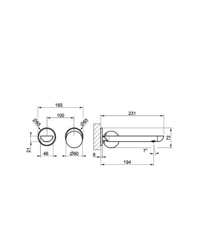Смеситель для раковины Gessi Perle 74088 низкий с металлическим вентилем ФОТО