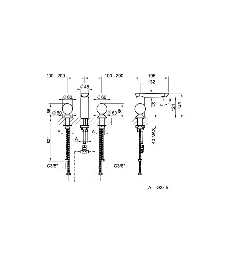 Смеситель для раковины Gessi Perle 74455 без донного клапана с вентилями-сферами из муранского стекла Battuto и камня Onyx Green ФОТО