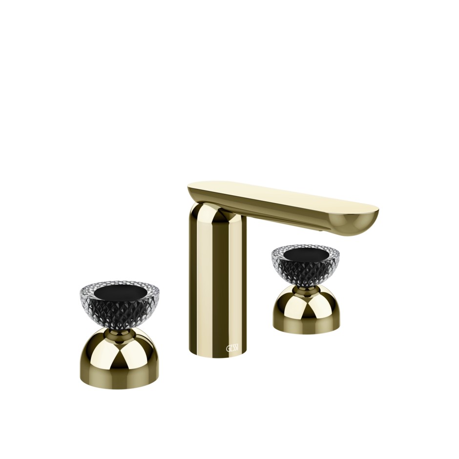 Смеситель для раковины Gessi Perle 74776 без донного клапана с вентилями-полусферами из муранского стекла Balloton ФОТО