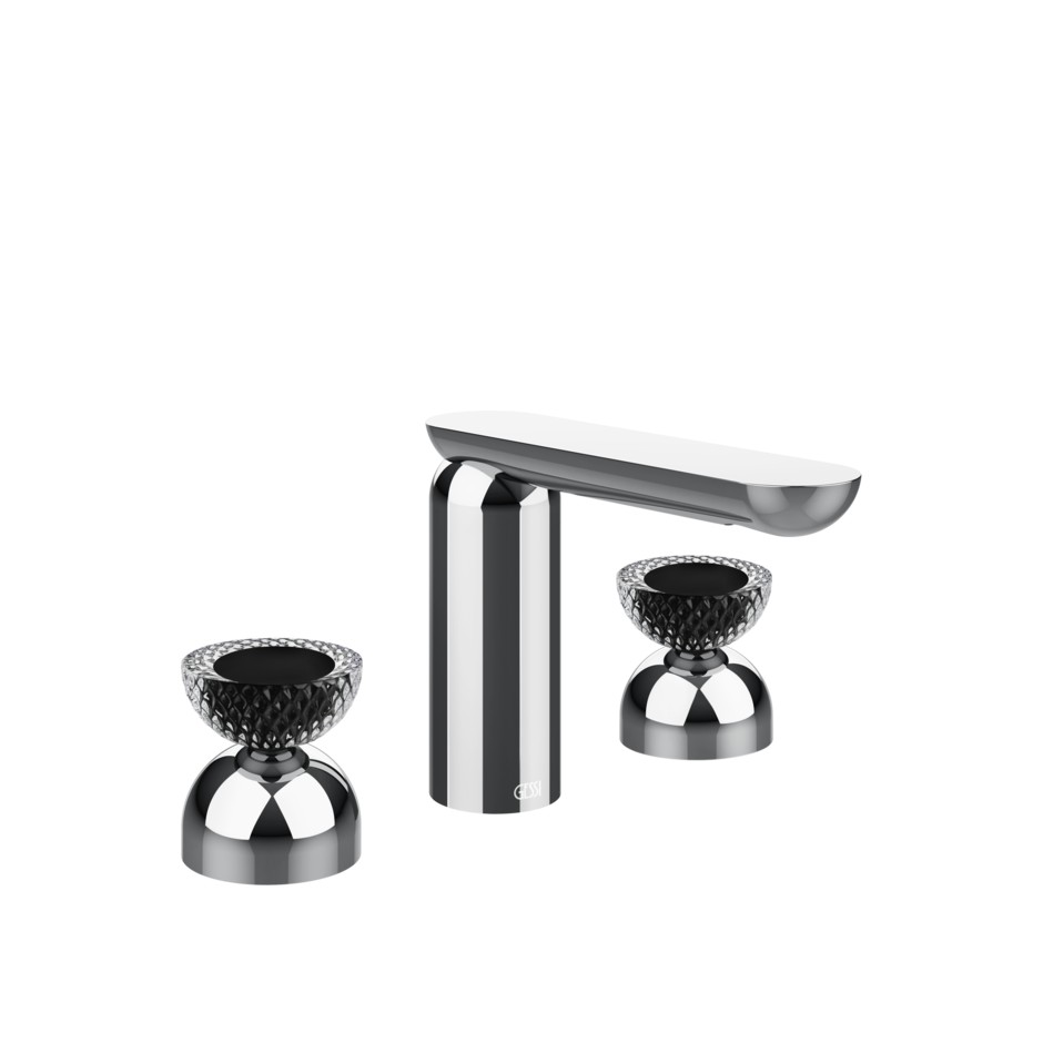 Смеситель для раковины Gessi Perle 74776 без донного клапана с вентилями-полусферами из муранского стекла Balloton ФОТО