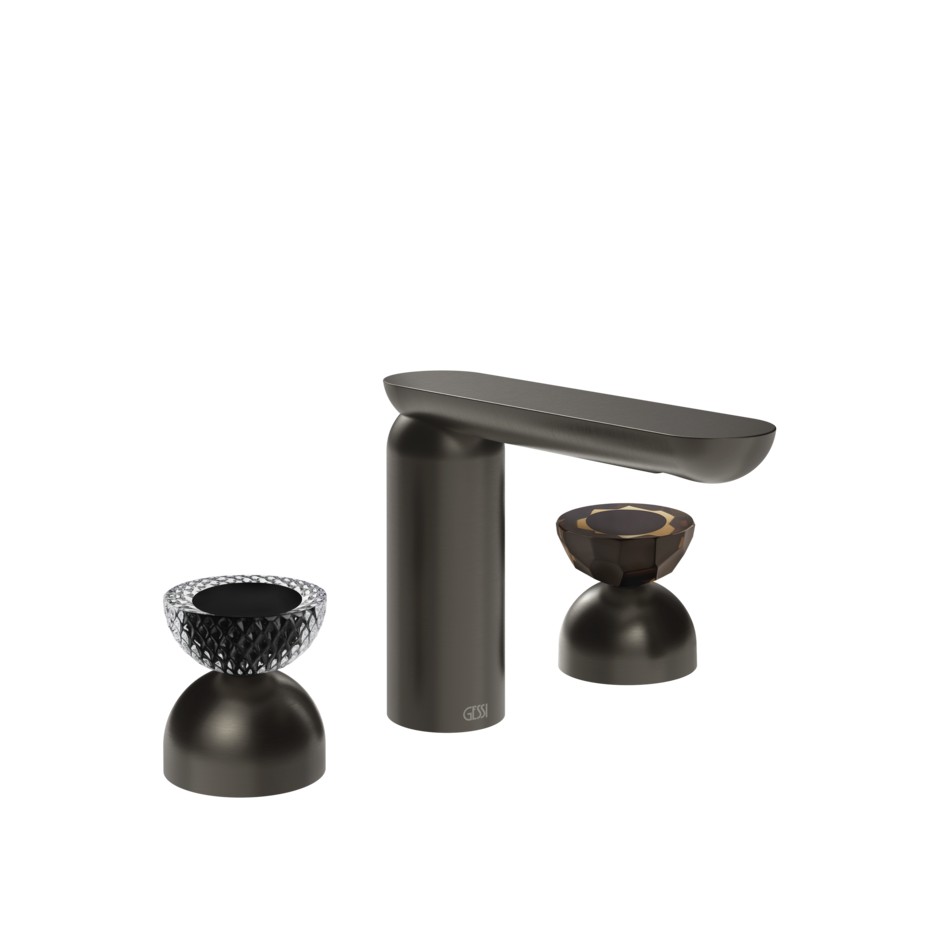 Изображение Смеситель для раковины Gessi Perle 74786 без донного клапана с вентилем-полусферой из муранского стекла Balloton и Battuto