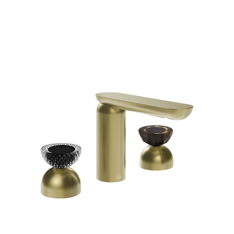 Смеситель для раковины Gessi Perle 74786 без донного клапана с вентилем-полусферой из муранского стекла Balloton и Battuto ФОТО