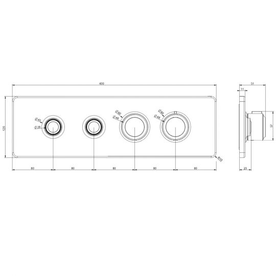 Смеситель настенный термостатический Gessi Hi-Fi Eclectic 65222 схема 2