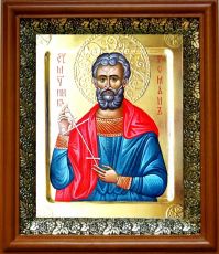 Икона Роман Антиохийский в киоте с басмой Виноградная Лоза (UV-печать)(30808)
