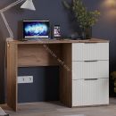 Стол письменный «Графит»Дуб Крафт Табачный, Холст Белый