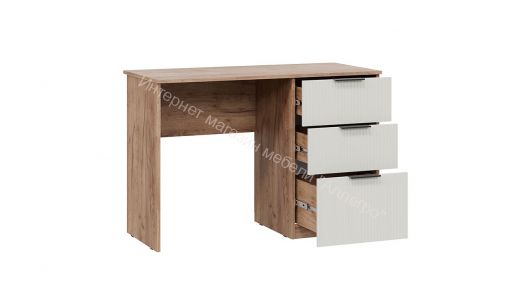 Стол письменный «Графит»Дуб Крафт Табачный, Холст Белый