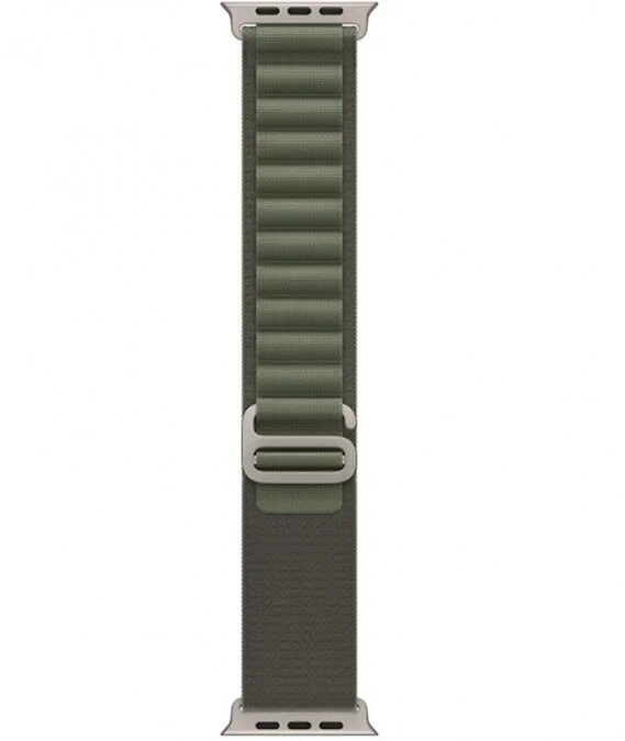 Ремешок Apple Watch Ultra 49mm Green Alpine Loop - Natural Titanium Finish - M оригинал