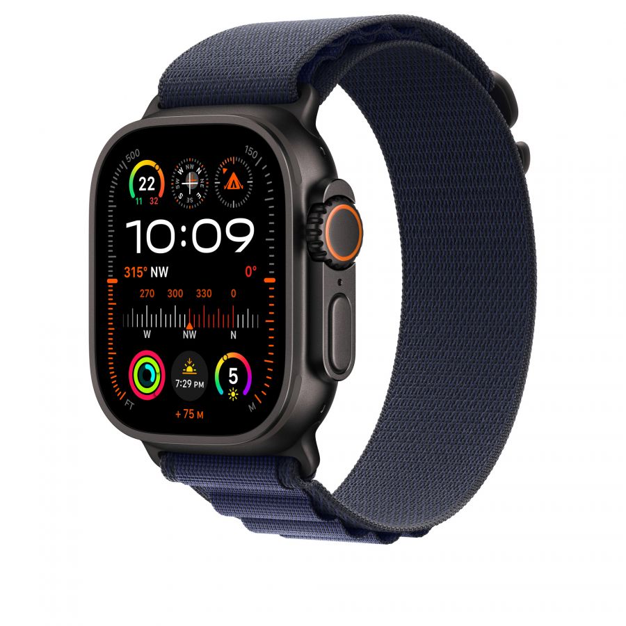 Часы Apple Watch Ultra 3 GPS + Cellular 49mm Black Titanium Case with Navy Alpine Loop (L)