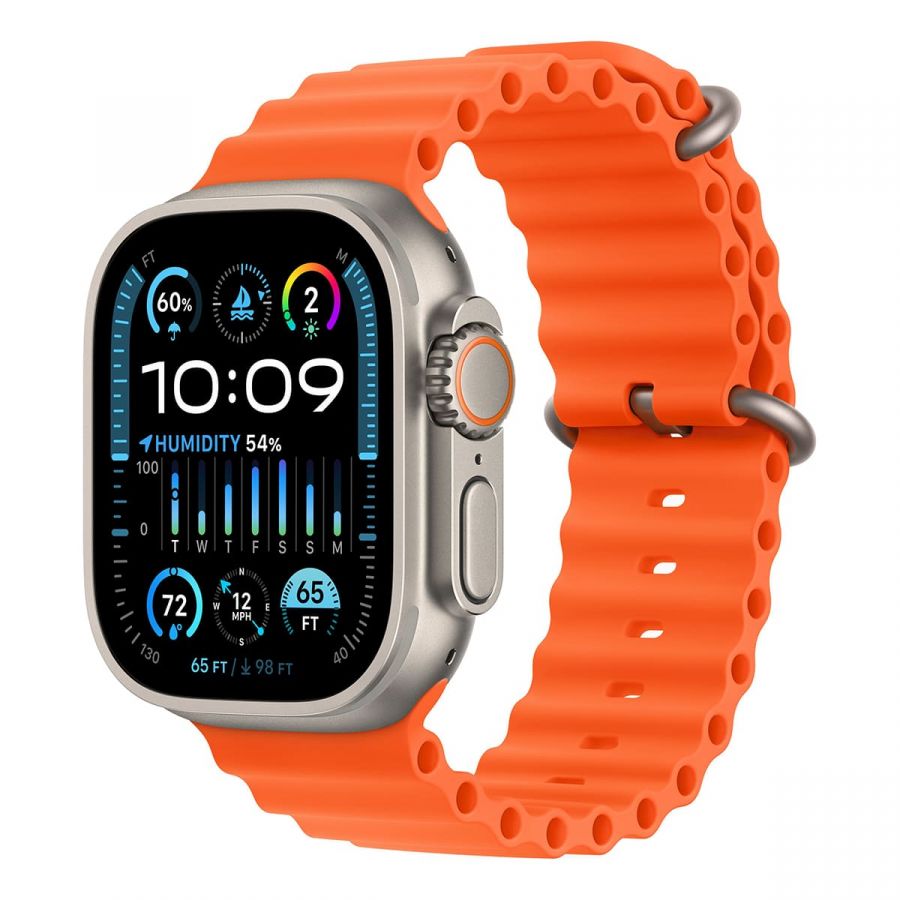 Часы Apple Watch Ultra 3 GPS + Cellular 49mm Natural Titanium Case with Orange Ocean Band