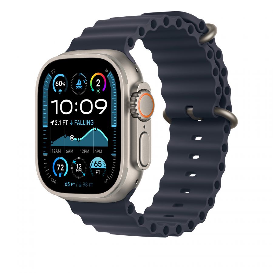 Часы Apple Watch Ultra 3 GPS + Cellular 49mm Natural Titanium Case with Navy Ocean Band