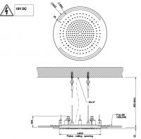Тропический душ Gessi Colour 50 см 57923+57979 схема 2 Тропический душ Gessi Colour 50 см 57923+57979 схема 2