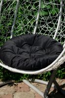 Подушка круглая на кресло 60 см, Грета20%хл, 80%п/э,файбер, пакет с пл ручкой, ВО [черный]