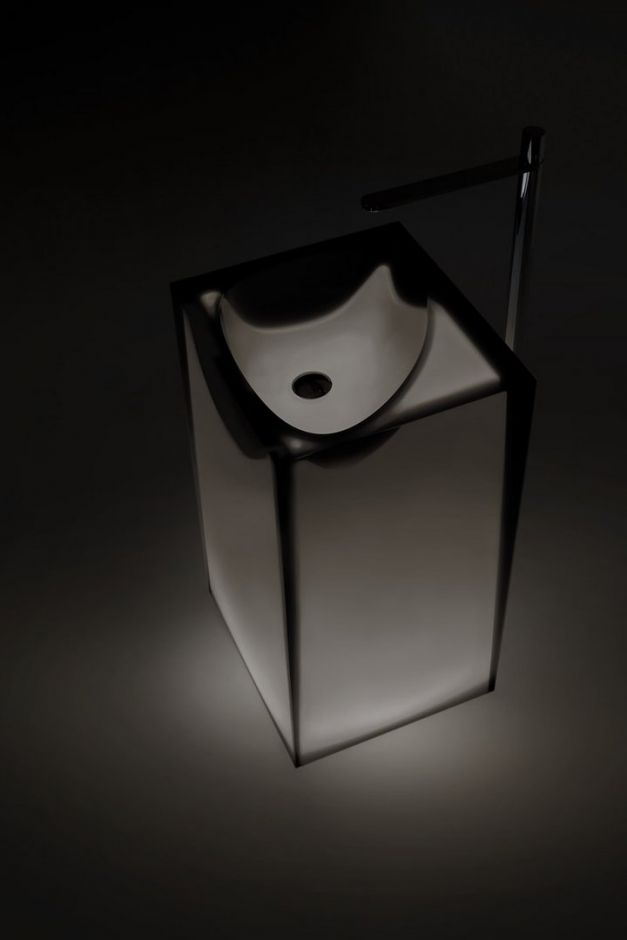 Напольная раковина Antonio Lupi Lavabi ASTRO 50х45 см с подсветкой и без ФОТО