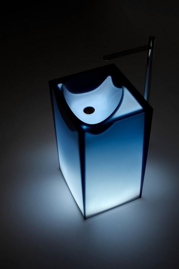 Напольная раковина Antonio Lupi Lavabi ASTRO 50х45 см с подсветкой и без ФОТО