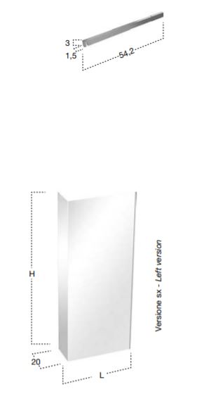 Душевое ограждение из закаленного стекла Antonio Lupi COMBI COMBI20 105 см ФОТО